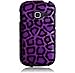 For Samsung Galaxy Centura S738C Hard Design Cover Case Purple Leopard Accessory