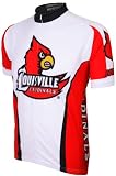 Adrenaline Promotions Louisville Cycling Jersey, White/Red, Medium
