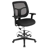 EUROTECH Apollo Mesh Back Drafting Stool - Black