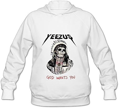 Yeezus God Want You Tour 2016 Kanye West Hooded Sweatshirt For Women White