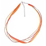 Necklace Cord For Pendants - D20 - 5-Strand Organza and Cord Mixed ~ 17