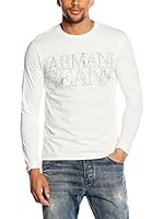 Armani Jeans Camiseta Manga Larga (Blanco)
