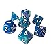 Chessex Polyhedral 7-Die Festive Dice Set - Waterlily with White Numbers