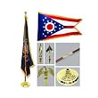 Ohio 3ft x 5ft Flag Flagpole Base and Tassel