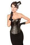sexy Lack Corsagentop schwarze Corsage Gothic Korsett