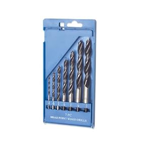 7-pc. Brad Point Drill Bit Set by Michigan Industrial Tools
