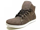 Mens Brown Delli Aldo Fashion High Top Lace Sneaker Styled in Italy
