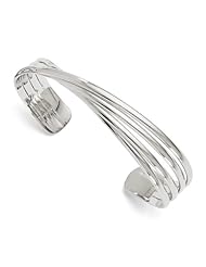 Leslies Sterling Silver Polished Twisted Slip-on Bangle