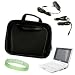 Black 7-inch Memory Foam Ultra Light Weight Notebook Case with Extra Zip Pocket (Fits...