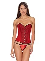 Intimax Conjunto Lencero Corset + Tanga (Rojo)