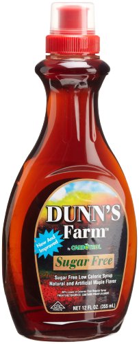 Dunn’s Farm Sugar Free Maple Flavored Syrup, 12-Ounce Bottles (Pack of 12)