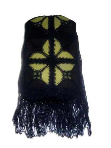 Extra 50% Off Hand Embroidered Scarf with Lots of Colorful Leather LES_BLUE_033