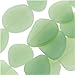 Cultured Sea Glass, Flat Freeform Beads 18-28mm, 5 Pieces, Opaque Seafoam Green