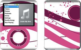 Fantasy Pink Design Protective Decal Skin Sticker for Apple iPod nano 3G (3rd Generation) 4GB/ 8GB Player