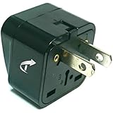 Tmvel Universal UK/EU/ AU to US Adapter Travel Power Adapter - Black