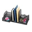 Safco Products Onyx Three Upright Sections/Two Baskets, Black (3263BL)