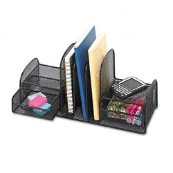 Safco Products Onyx Three Upright Sections/Two Baskets, Black (3263BL)