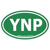 Yosemite National Park Green Oval car bumper sticker 5