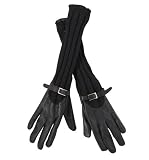Promod Long leather & knit gloves
