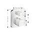 hansgrohe PuraVida Avantgarde Minimalist Volume and Auto Temperature Control 2-Handle 6-inch Wide Thermostatic Shower Trim for Rough-in Valve with Diverter in White/Chrome, 15771401