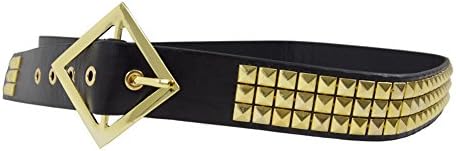 Phyllis Olmos Fashion Gold Pyramid Studs Belt Halloween Cosplay Costume