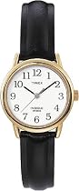 Timex Women's Black Leather Easy-Reader Indiglo Watch