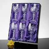 Chelsea Hand Cut Lead Crystal Large Red Wine Glasses - Set of 6