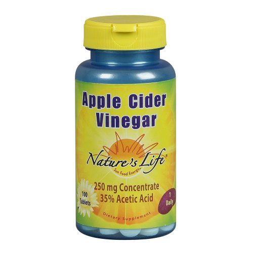 does cider vinegar help you lose weight:Nature's Life Apple Cider Vinegar Tablets, 250 Mg, 100 Count (Pack of 2)