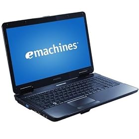 Acer Emachines Laptop Pc with Intel Dual Core T4400 2.2ghz Windows 7 Home Premium 3gb Ddr2 250gb 5400 RPM Sata Supermulti 8x Dvd+ Burner with Double Layer Support 802.11b/g/n 15.6" Hd Widescreen High-brightness LCD Display 1366 X 768 5-in-1 Digital Media Reader Intel Graphics Media Accelerator 4500m with 1695 Mb Video Memory 2 X USB 2.0 Ports, 1 X VGA Connector, 1 X Headphone/speaker/line-out Jack, 1 X Microphone-in Jack, 1 X Rj-45 Port, 1 X Dc-in Jack for Ac Adapter 6-cell Lithium-ion Battery (Up to 2.5 Hours) (Black)