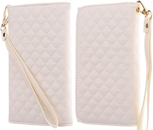 Boilfish,Samsung Galaxy Note 3,2.HTC One Max,PU Leather,Wallet,Pouch Case Cover With Strap,White