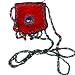 Peacock TBP001Red Tibetan Velvet Purse with beaded strap - Red