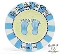 Baby Boy Footprint Collectible Plate Beautiful Baby Shower And Keepsake Gift