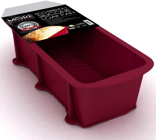 More Cuisine Essentials - Original Eco-Friendly, Nonstick Premium Silicone Loaf and Bread Pan, Commercial Grade Silicone, Burgundy Wine