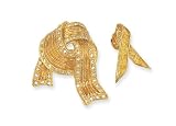 Jacqueline Kennedy Yellow Ribbon Brooch