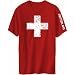 T-Shirt Red  Switzerland - Flag Coat , Swiss Cross - National Pride  Country