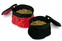 Bergan Pet Travel Bowl (Colors Vary, Red or Black)
