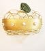 Golden Heart with Pearls Glass Ornament
