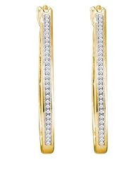 0.15CTW DIAMOND MICRO PAVE HOOPS