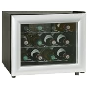 Haier HVT12ABS 12-Bottle-Capacity Table-Top Wine Cellar, Black with Silver Trim