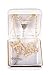 Baptismal Rosary - 5mm Glass Pearl Beads - 15" Chain - Sterling Plated Crucifix and Centerpiece - MADE IN ITALY - Gift Box Included
