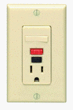 Leviton R02-7299-0NW GFCI Receptacle Switch With Nylon Wall Plate