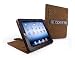 Tuff-Luv Multi-View Natural Hemp Case Cover Stand for the New iPad 3 / 2 ( HD / 2012 ) - 'Mocha' Brown