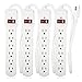 Maxxima 6 Outlet Power Strip Surge Protector 300 Joules (4 Pack)