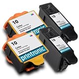 Two Each of Kodak #10 Black and Color Remanufactured Ink Cartridges ~ Unknown