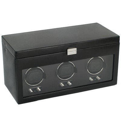 Wolf Designs 270502 Heritage Module 2.1 Triple Watch Winder with Cover and Storage