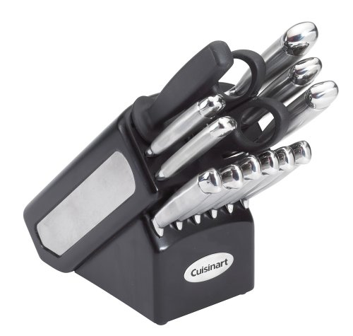 Cuisinart 14-Piece Knife Set with Storage Block, Stainless-Steel Handles