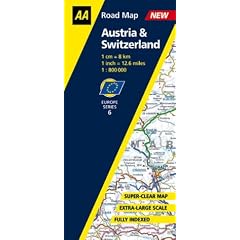 Austria and Switzerland (AA Road Map Europe Series)