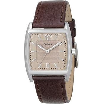 Fossil Men's Brown Leather Strap Analog Quartz Watch #FS4255