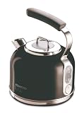 Kenwood SKM 034 Kmix Wasserkocher im Retrodesign mit Metallgeh&auml;use Sure Grip Griff 2200 Watt, pfeffer schwarz