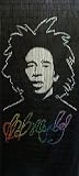 Magic Passage ~ Bob Marley ~ Bamboo Door Curtain ~ Hand Painted ~ 36 x 79 Inches